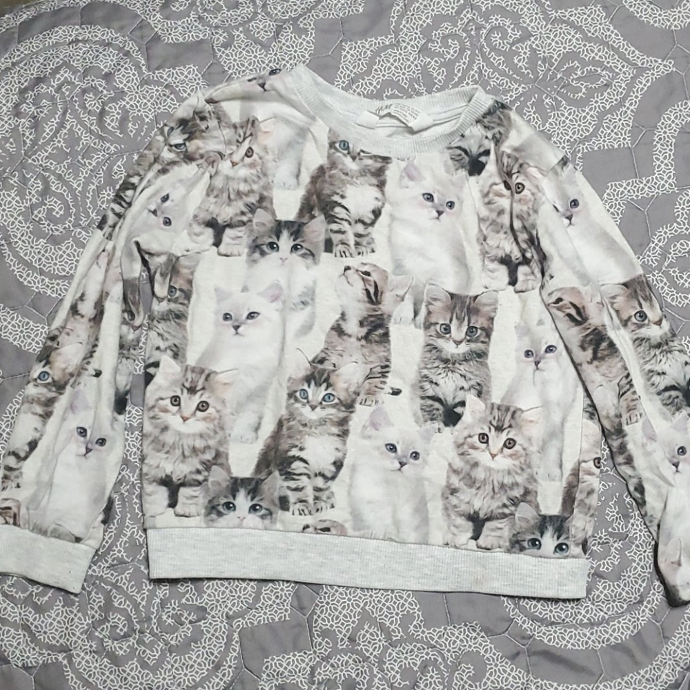 Girls kitten long sleeve